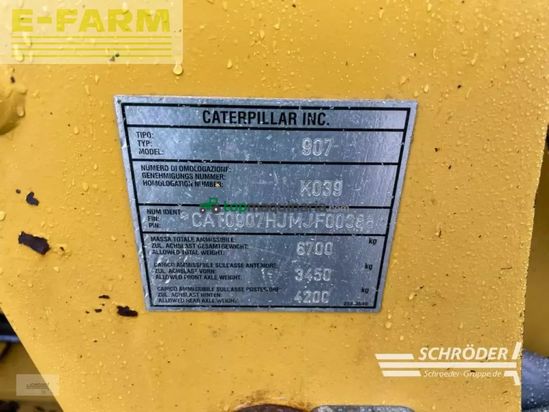 Minicargadora - Caterpillar - 907 h + schaufel + palettengabel