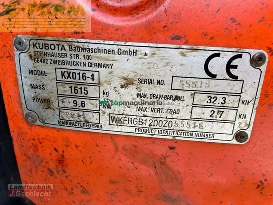 Excavadora - Kubota - kx016-4