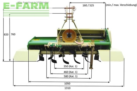 Grada rotativa -  - bodenfräse 1,05 m rs105 stark fräse