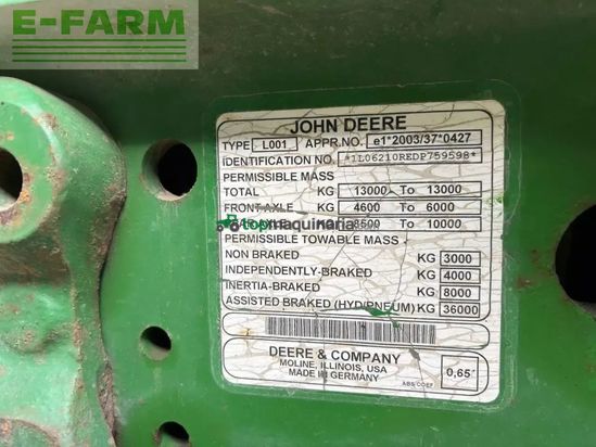 Tractor agrícola - John Deere - 6210r