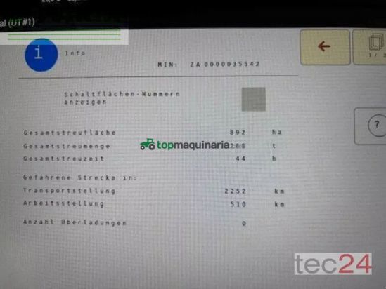 Esparcidor - Amazone - zats4200 ultra profis wiegesystem