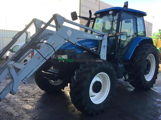 Tractor agrícola - New Holland - TM130 con pala 
