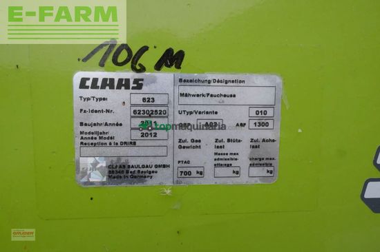 Cortacésped manual - Claas - disco 3100 f