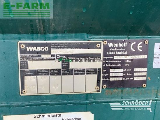 Cisterna - Wienhoff - 20000 liter | luftfedederung | 27 meter