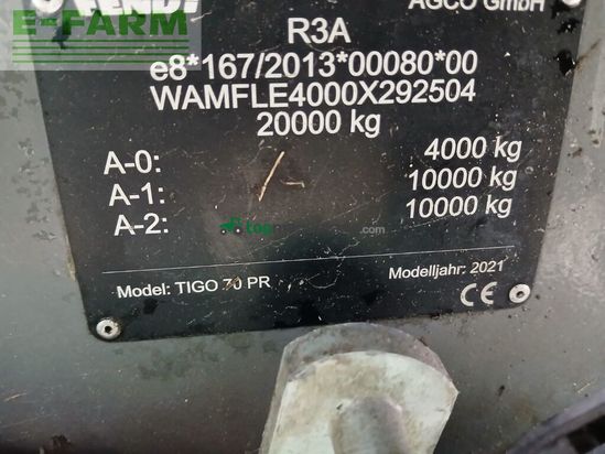 Cinta transportadora de forraje - Fendt - tigo 70pr d