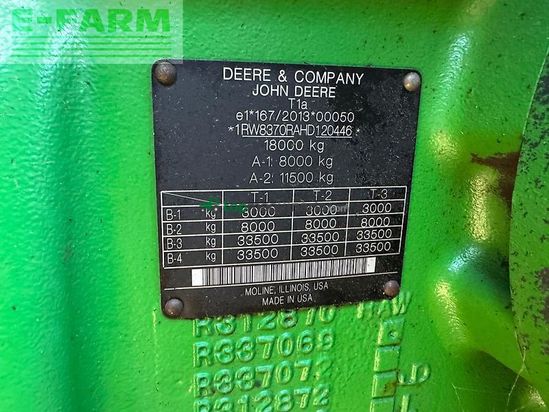Tractor agrícola - John Deere - 8370r