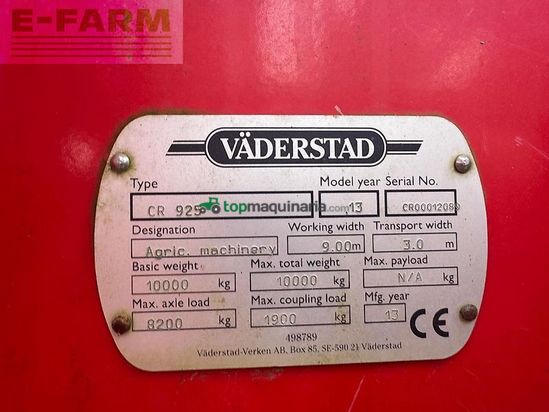 Grada de disco - Väderstad - carrier 925