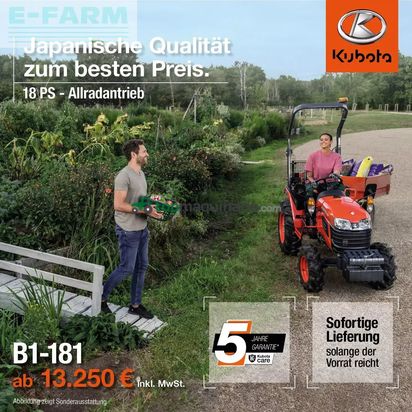 Tractor agrícola - Kubota - b1181 aktion