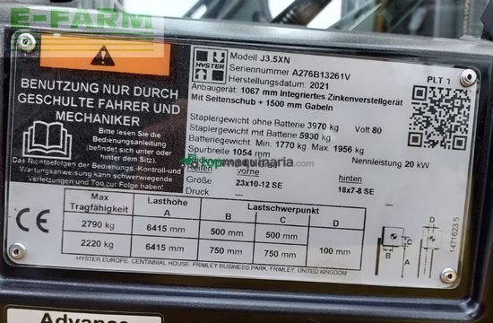 Elevadora - Hyster - j 3.5xn