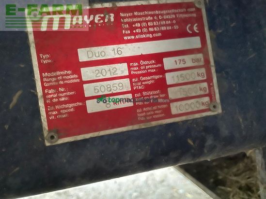 Remolqu esparcidor - Siloking - duo 16