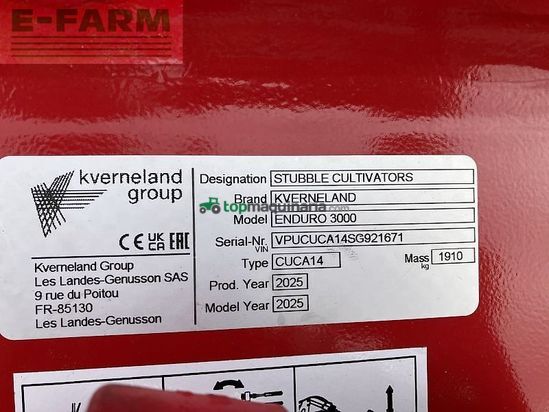 Cultivador - Kverneland - enduro 3000 triflex