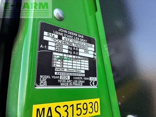 Empacadora gigant - John Deere - v462m