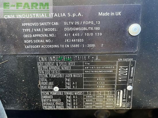 Tractor agrícola - New Holland - t 6.180 ec
