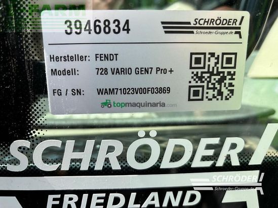 Tractor agrícola - Fendt - 728 vario gen7 profi plus ProfiPlus
