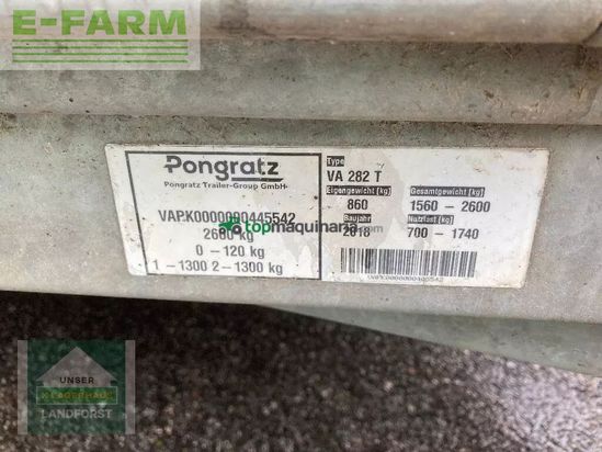 Remolqu agrícola - Pongratz - va 282 t