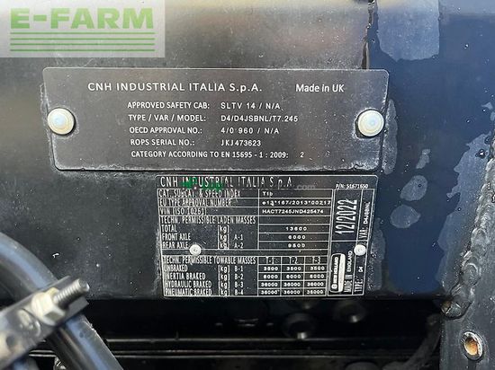 Tractor agrícola - New Holland - t 7.245 pc