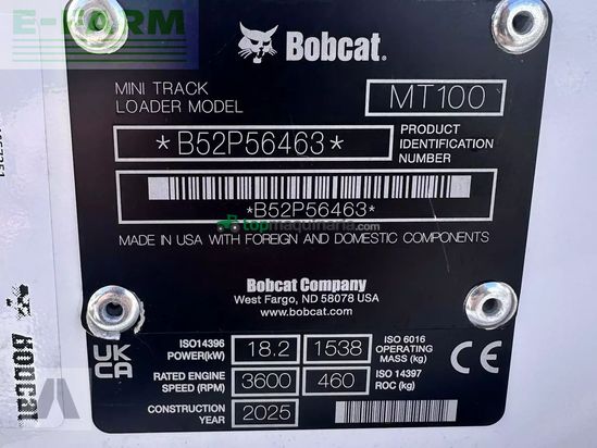 Excavadora - Bobcat - mt100