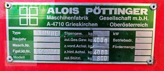 Remolqu agrícola - Pöttinger - ernteboss ii