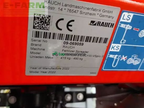 Esparcidor - Rauch - axis h30.2 emc+w isobus pro wiegestreuer