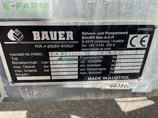 Cuba de purin - Bauer - v 81 mit schleppfix sfa 9