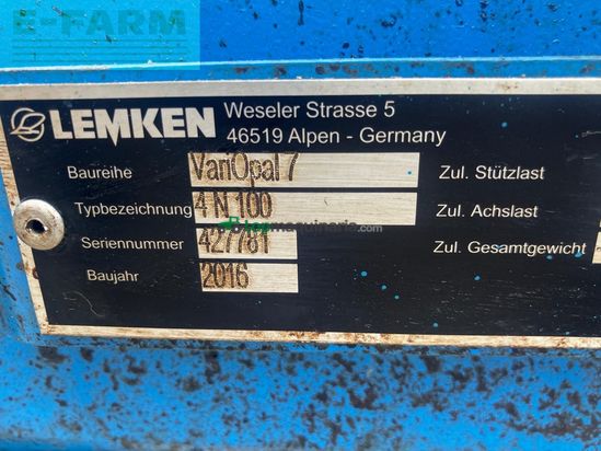 Arado - Lemken - vari opal 7 4 n 100