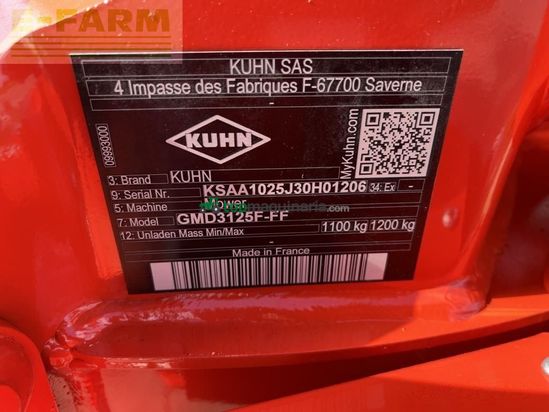 Cortacésped manual - Kuhn - gmd 3125f-ff, frontmähwerk