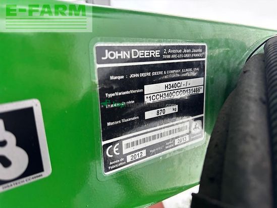 Tractor agrícola - John Deere - 6125r inkl. john deere h340