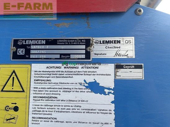 Sembradora - Lemken - zirkon 7/300 + saphir 7/300