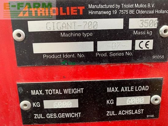 Remolqu esparcidor - Trioliet - gigant - 700