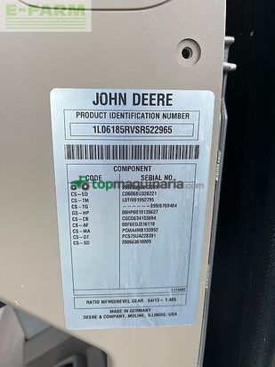 Tractor agrícola - John Deere - 6r185/ 6r 185 garatie 05/2027