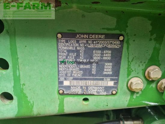 Tractor agrícola - John Deere - 6125m