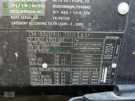 Tractor agrícola - New Holland - t 6.180 ac