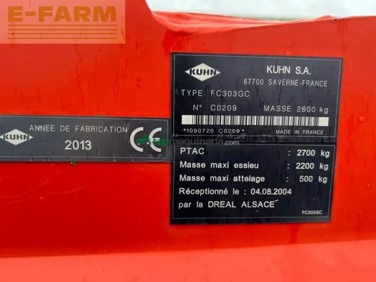 Cortacésped manual - Kuhn - fc 303 gc condit