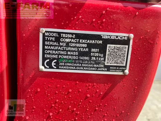 Excavadora - Takeuchi - tb 250