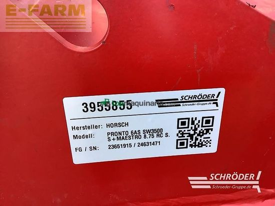 Sembradora - Horsch - pronto 6as sw3500s + maestro 8.75rc solo