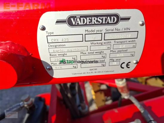 Grada de disco - Väderstad - carrier crx 425