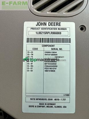 Tractor agrícola - John Deere - 6215r