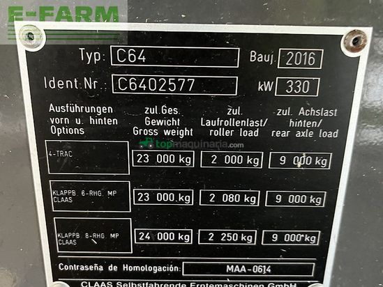 Cosechadora de Cereal - Claas - lexion 670 tt
