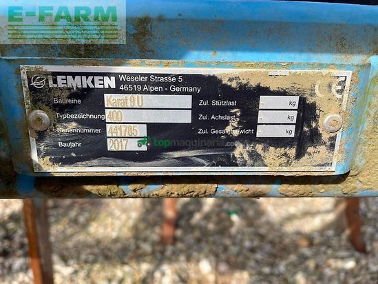 Cultivador - Lemken - karat 9u med frøudstyr