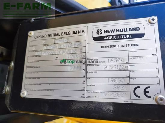 Cosechadora de Cereal - New Holland - ch 7.70 laterale