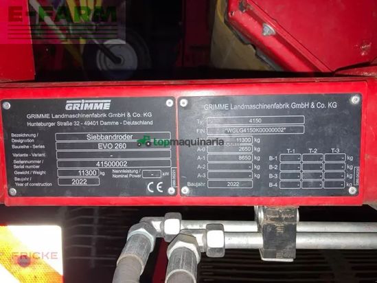 Cosechadora - arrancadora de patata - Grimme - evo 260 ub nonstop
