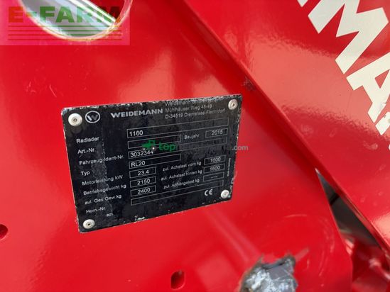 Minicargadora - Weidemann - 1160 mit euro 30km/h hochdruckfahrantrieb