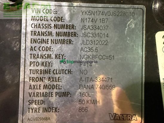 Tractor agrícola - Valtra - N174 VERSU Versu