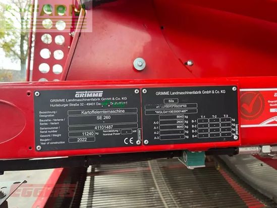 Cosechadora - arrancadora de patata - Grimme - se 260 ub