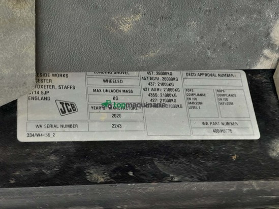 Palas cargadora JCB 457ZX