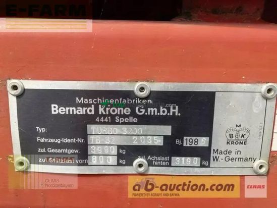 Remolqu agrícola - Krone - turbo 3200