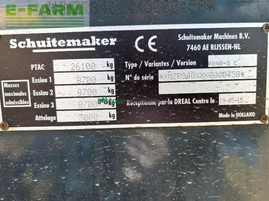 Remolqu agrícola - Schuitemaker - rapide 840