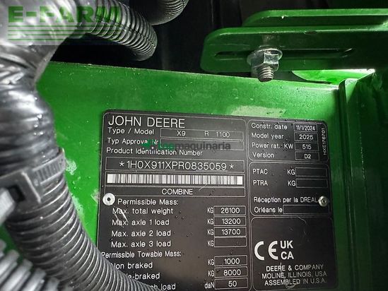 Cosechadora de Cereal - John Deere - x9-1100