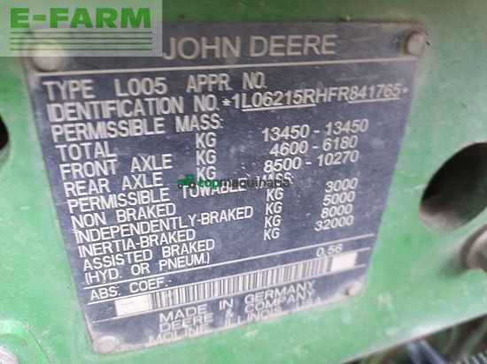 Tractor agrícola - John Deere - 6215r # pto