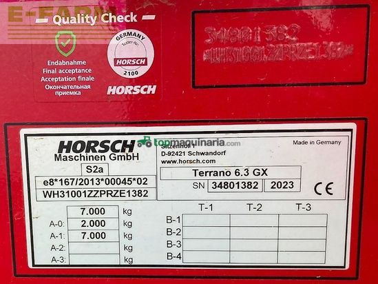 Cultivador - Horsch - terrano 6.3 gx vorführgerät bj.2023
